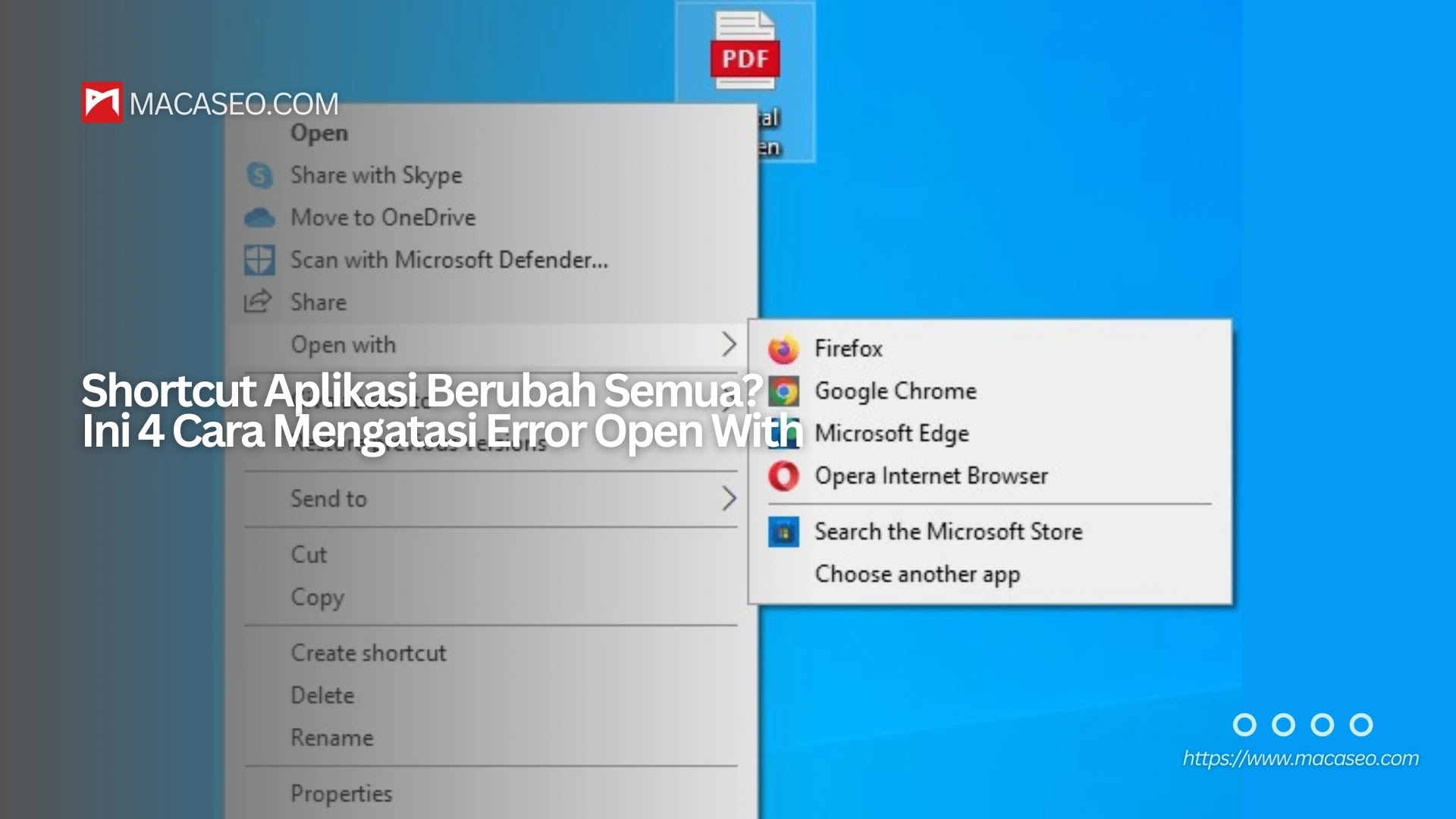 Shortcut Aplikasi Berubah Semua Ini 4 Cara Mengatasi Error Open With