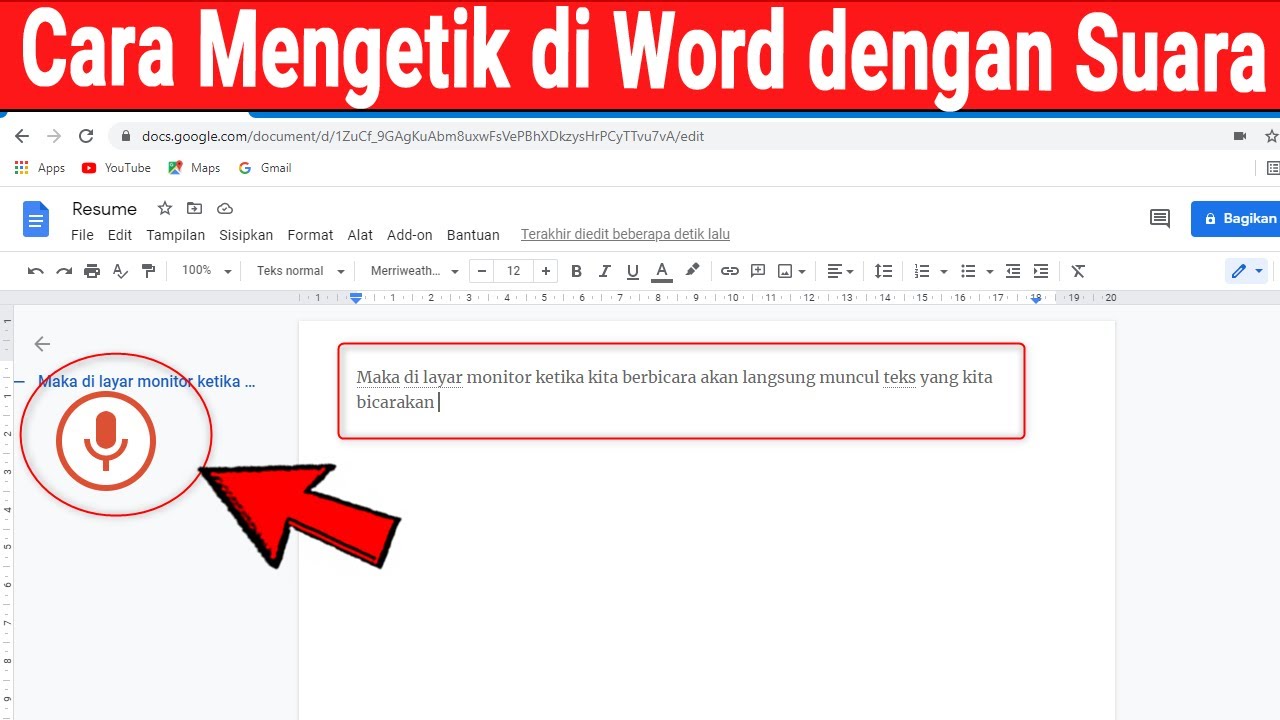 Cara Mengetik Menggunakan Suara Di Word Dalchaebi