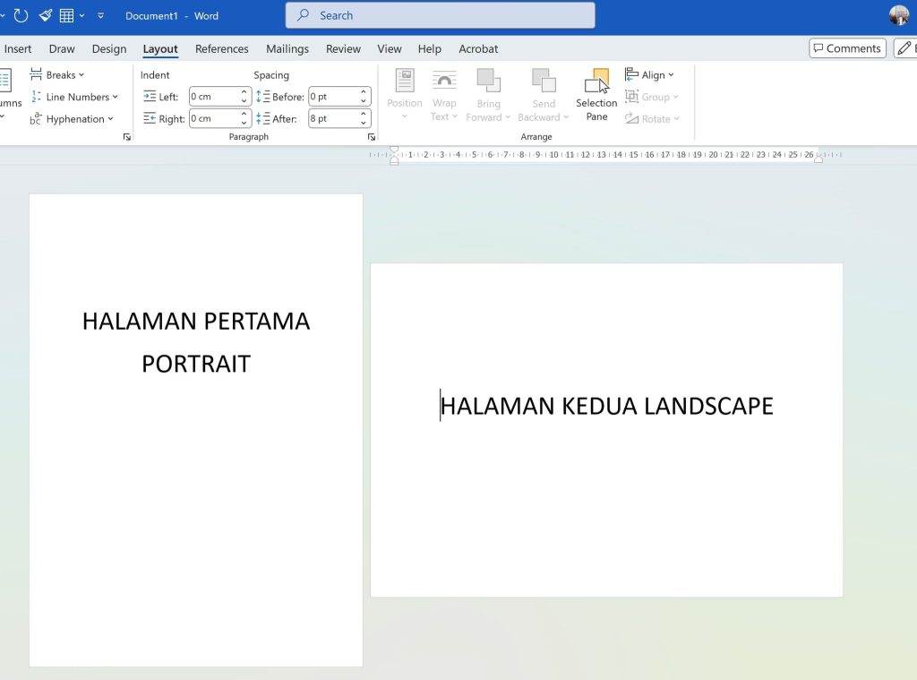 5 Cara Mengubah Portrait ke Landscape pada Word pada Satu Halaman, Ternyata Semudah Ini