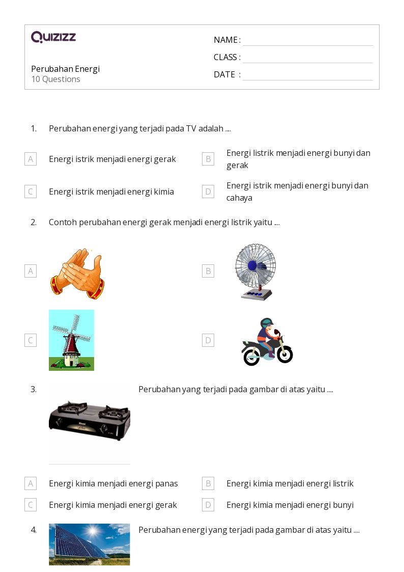 5 Contoh Soal IPA Kelas 3 Energi yang Sering Muncul di Ujian, Wajib Tahu!