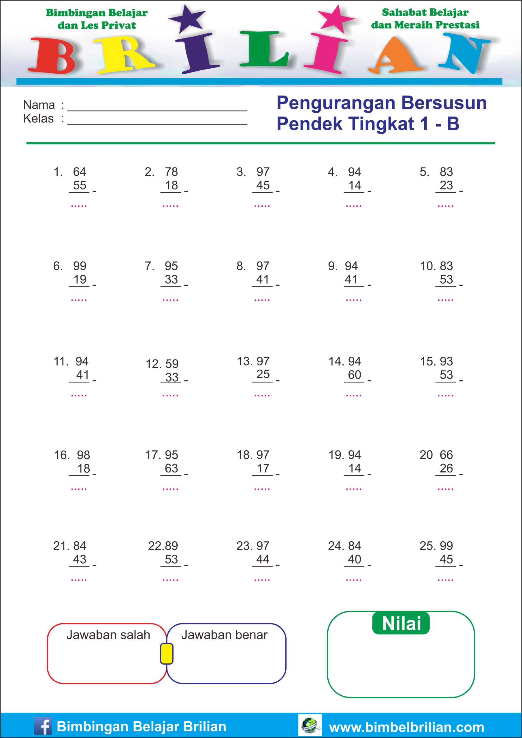 5 Contoh Soal Matematika Kelas 1 SD Pengurangan Ternyata Bisa Bikin Anak Pintar Hitung