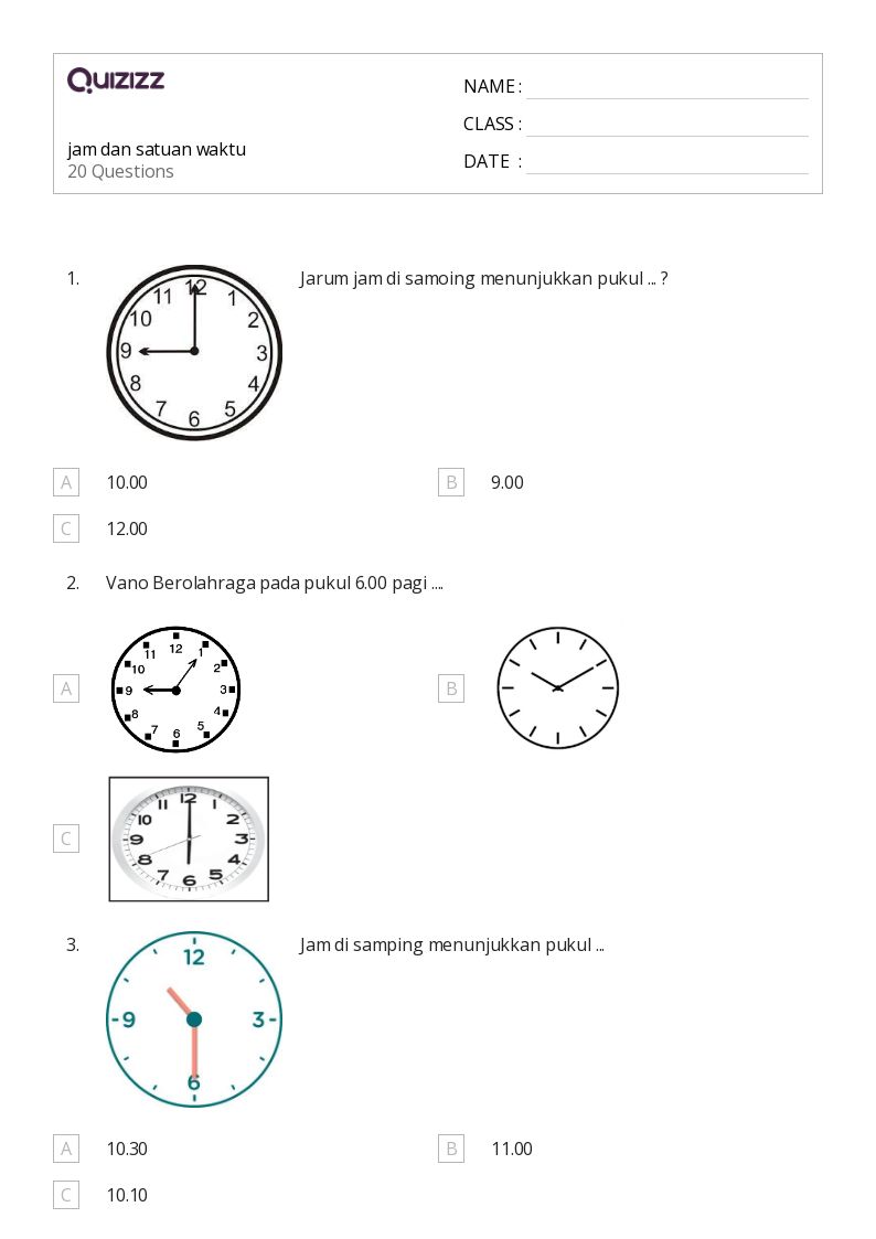 5 Rahasia Contoh Soal Matematika Kelas 1 Tentang Jam yang Ternyata Bikin Anak Pintar