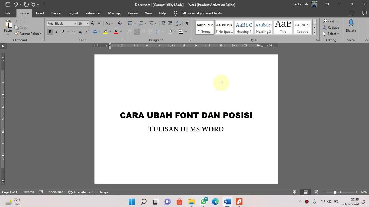 Cara Ubah Tampilan Ketikan Dan Font Default Standar Di Microsoft Word