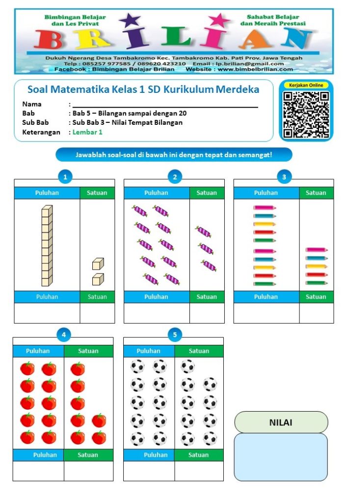 7 Cara Mudah Belajar Contoh Soal Matematika Kelas 1 SD Puluhan dan Satuan yang Jarang Diketahui