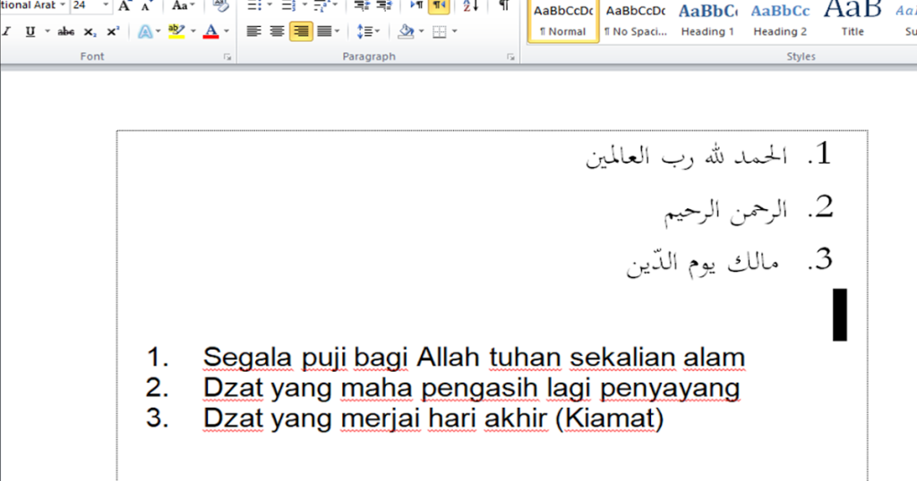 Ternyata Mudah! 3 Cara Mengubah Penulisan Latin Menjadi Arab di Microsoft Word 2007