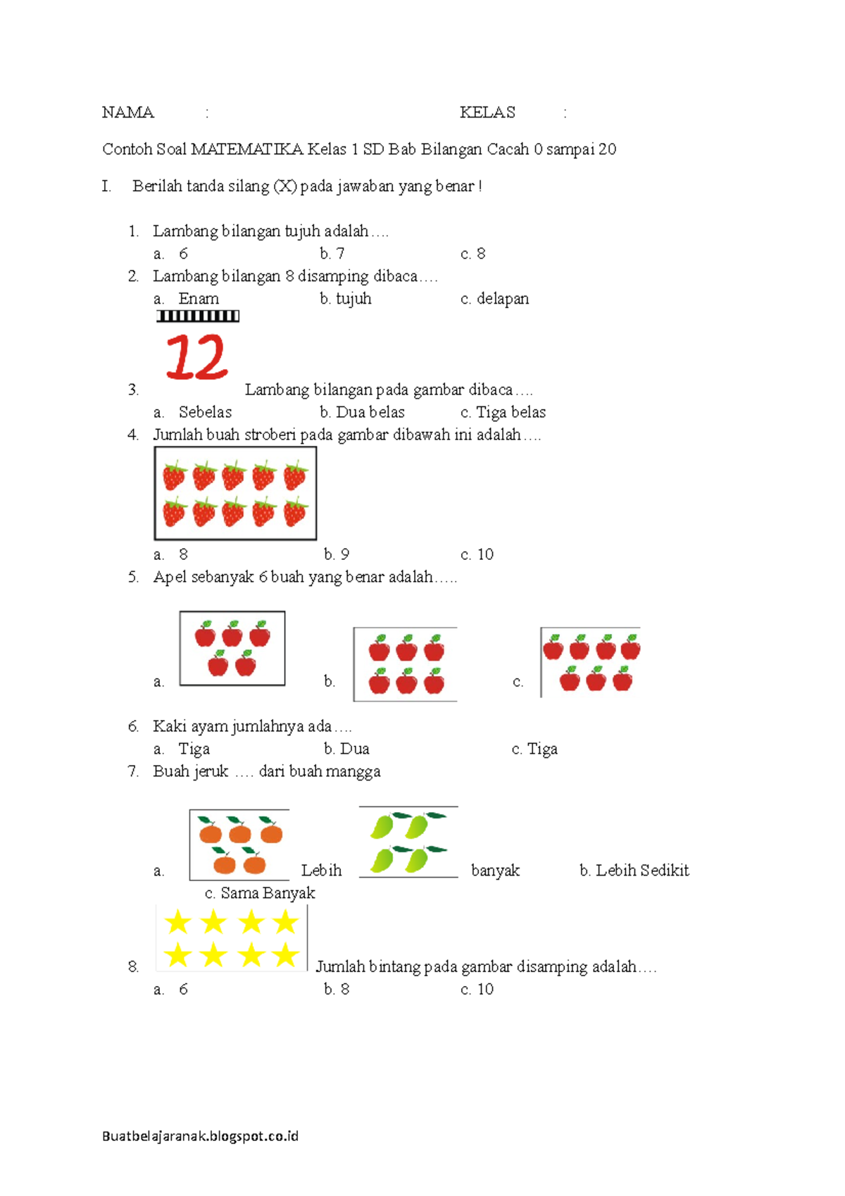 7 Rahasia contoh soal kelas 1 sd matematika jumlah dan selisih Tahu Anakmu Ketinggalan