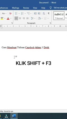 Rahasia shortcut keyboard untuk word mengubah menjadi capslock dalam 3 langkah dicoba