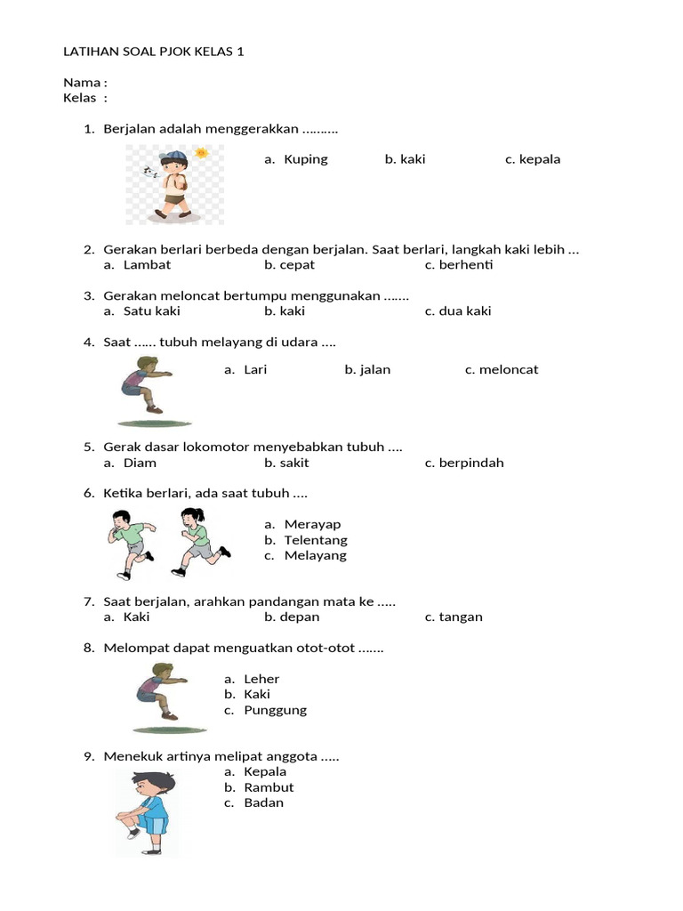 Terbukti! 7 contoh soal kelas 1 pelajaran pjok tema 7 yang Bikin Anak Cepat Paham