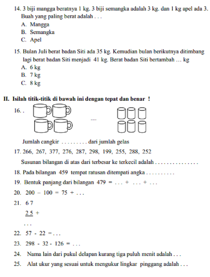Terbukti! Contoh soal kelas 1 sd semester 2 plus 30 Soal Pancasila Kelas 3 Bab 1