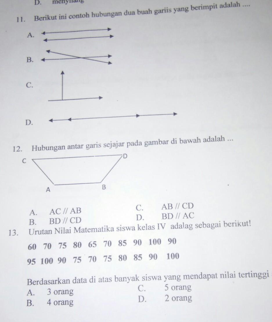 Rahasia Cepat Jawab Contoh Soal Hubungan Antara 2 Garis Kelas 4 SD Ini Wajib Tahu