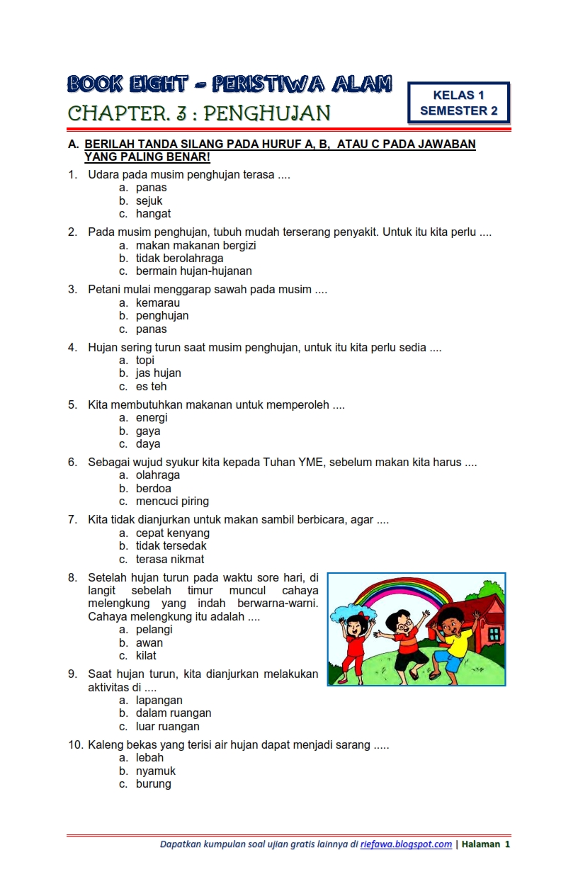 Rahasia Sukses Anak Belajar dengan Contoh Soal Kelas 1 SD Semester 2 Kurikulum 2013