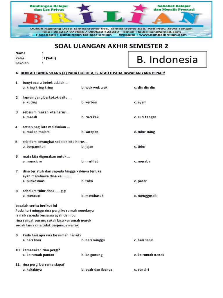 Rahasia Sukses Anak Raih Nilai Sempurna dengan Latihan Soal UAS SD Kelas 1 Kurikulum 2013